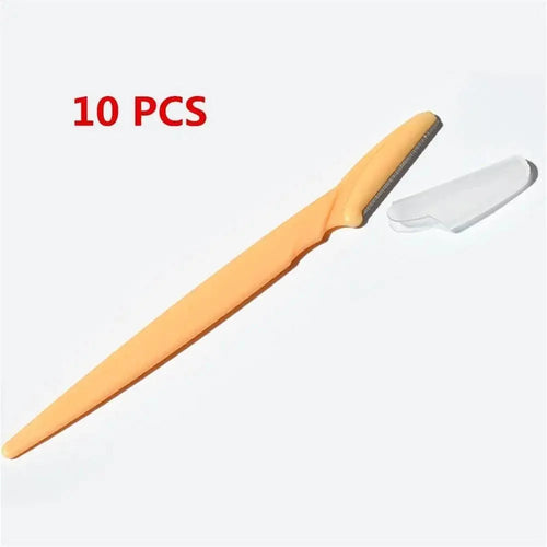 10pcs Exfoliating Dermaplaning Eyebrow Razor - Facial Hair Remover Women Beauty Makeup Skin Care Tools