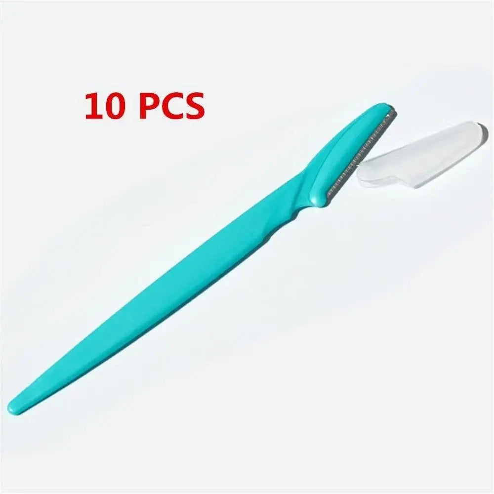10pcs Exfoliating Dermaplaning Eyebrow Razor - Facial Hair Remover Women Beauty Makeup Skin Care Tools