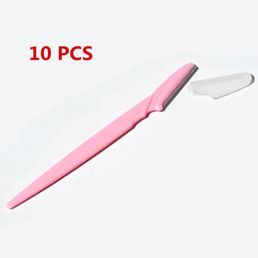 10pcs Exfoliating Dermaplaning Eyebrow Razor - Facial Hair Remover Women Beauty Makeup Skin Care Tools