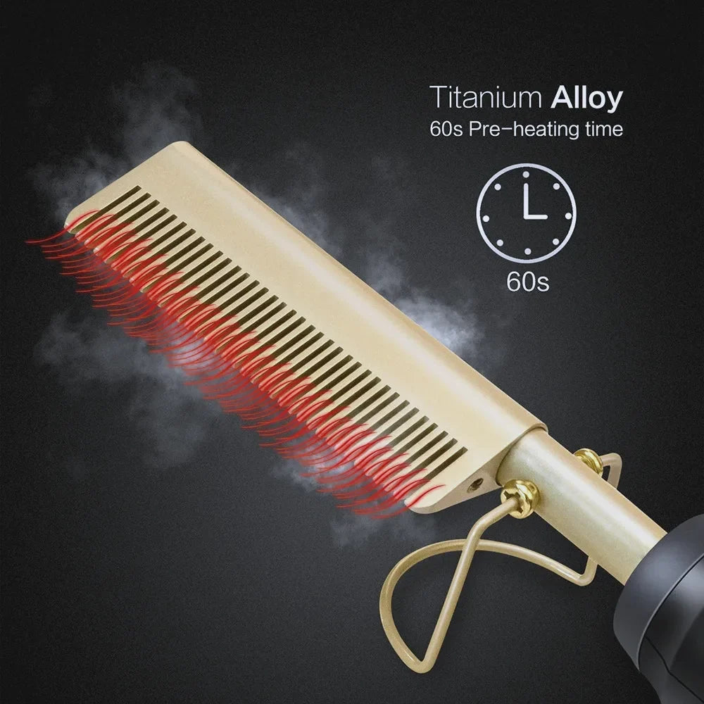 Ceramic Electric Hair Straightening Hot Comb