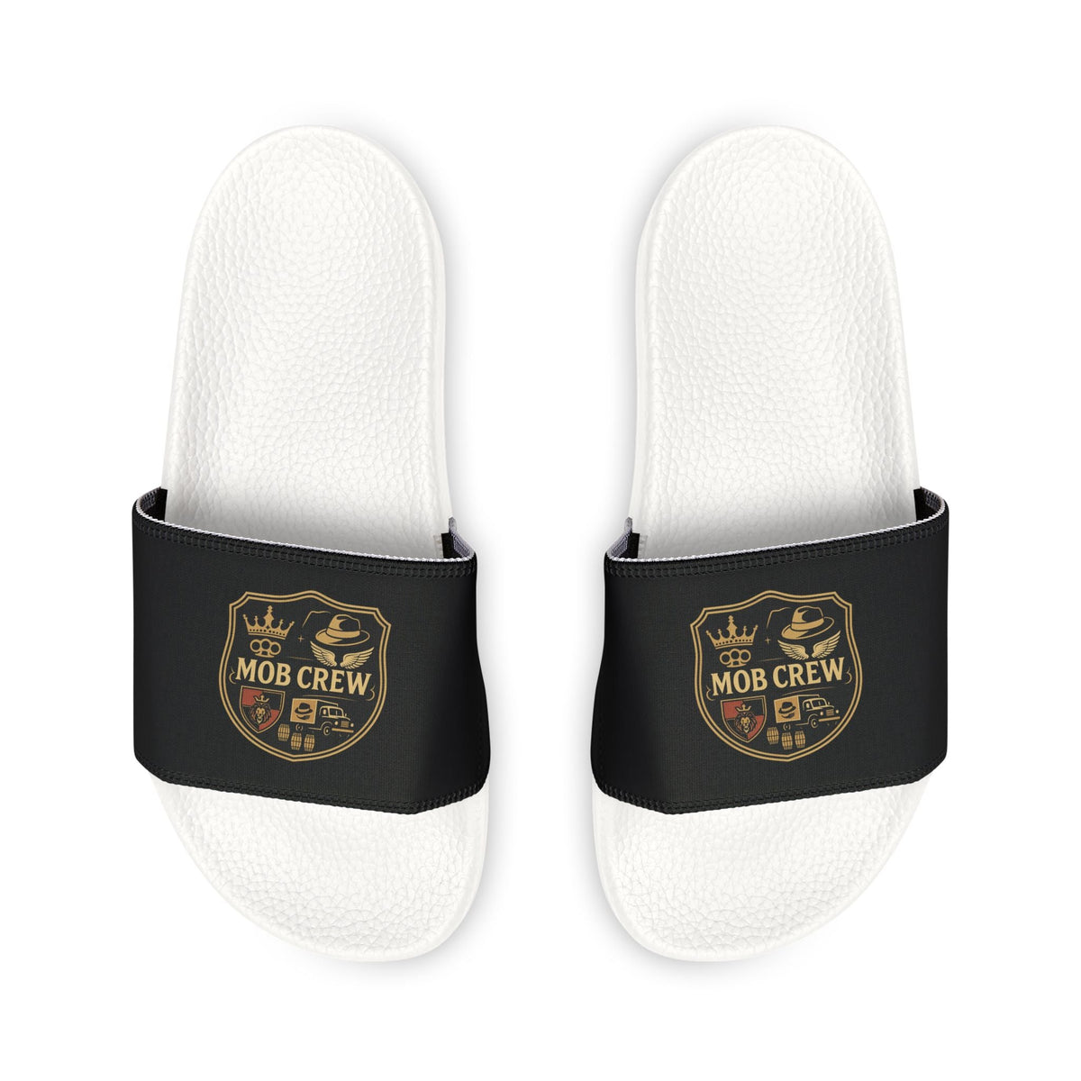 Mob Crew Men’s Crew Logo Slide Sandals Removable-Strap Pool & Casual Slides
