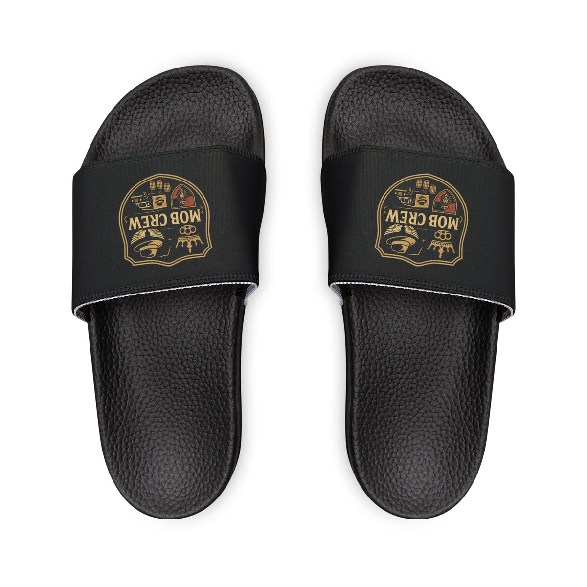 Mob Crew Men’s Crew Logo Slide Sandals Removable-Strap Pool & Casual Slides