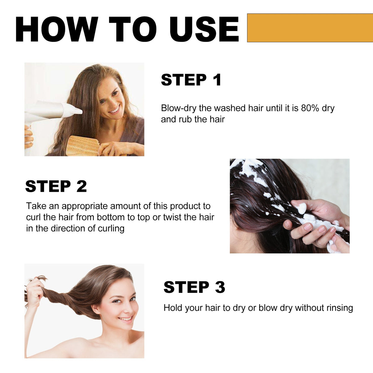Moisturize Styling Elastin Cream, Curls Volumizing Shine Natural Puffiness Styling Conditioner