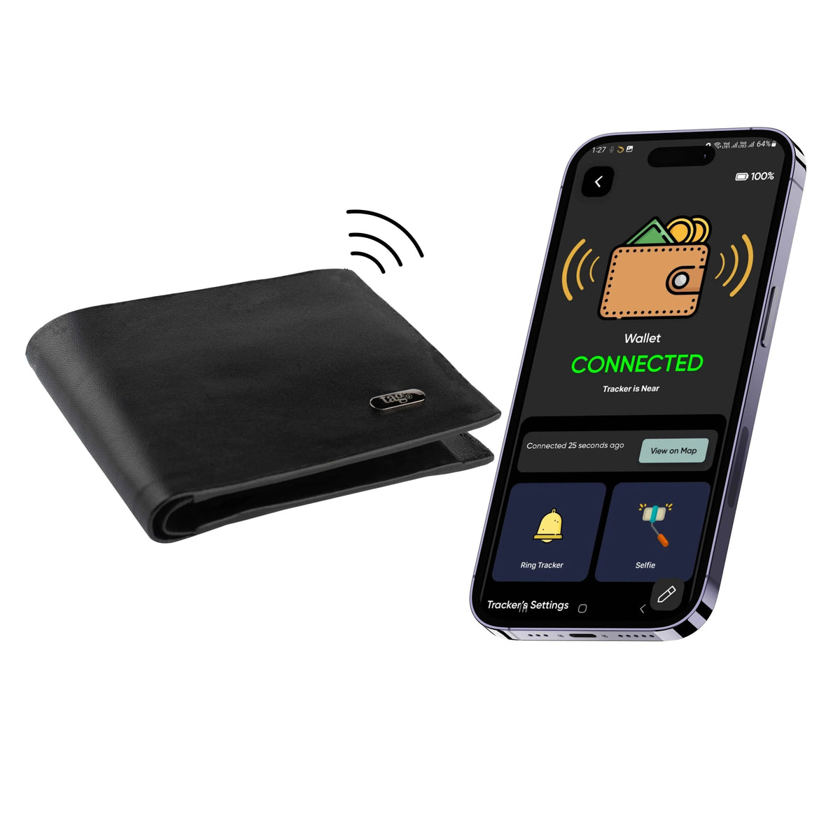 Stitchless Smart Wallet with Bluetooth Tracker
