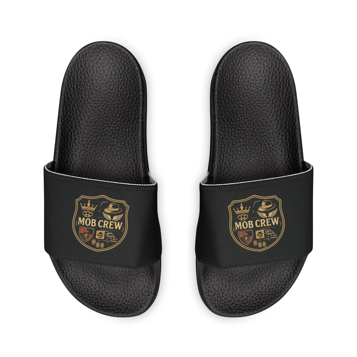 Mob Crew Men’s Crew Logo Slide Sandals Removable-Strap Pool & Casual Slides