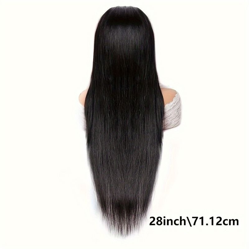 5x5 HD Lace Glueless Closure Wig - Human Hair Straight Pre Plucked Pre Cut No Glue 3 Seconds to Wear - Transparent Lace Front Wigs for Women 180 Density Pre Bleached Knots