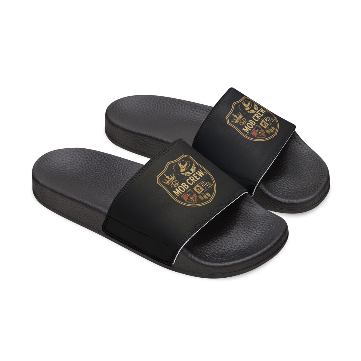 Mob Crew Men’s Crew Logo Slide Sandals Removable-Strap Pool & Casual Slides