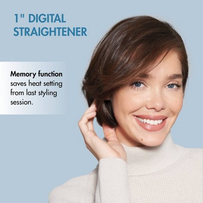 BaBylissPRO Nano Titanium Digital Straightening Flat Iron Blue 1" - Missing Box