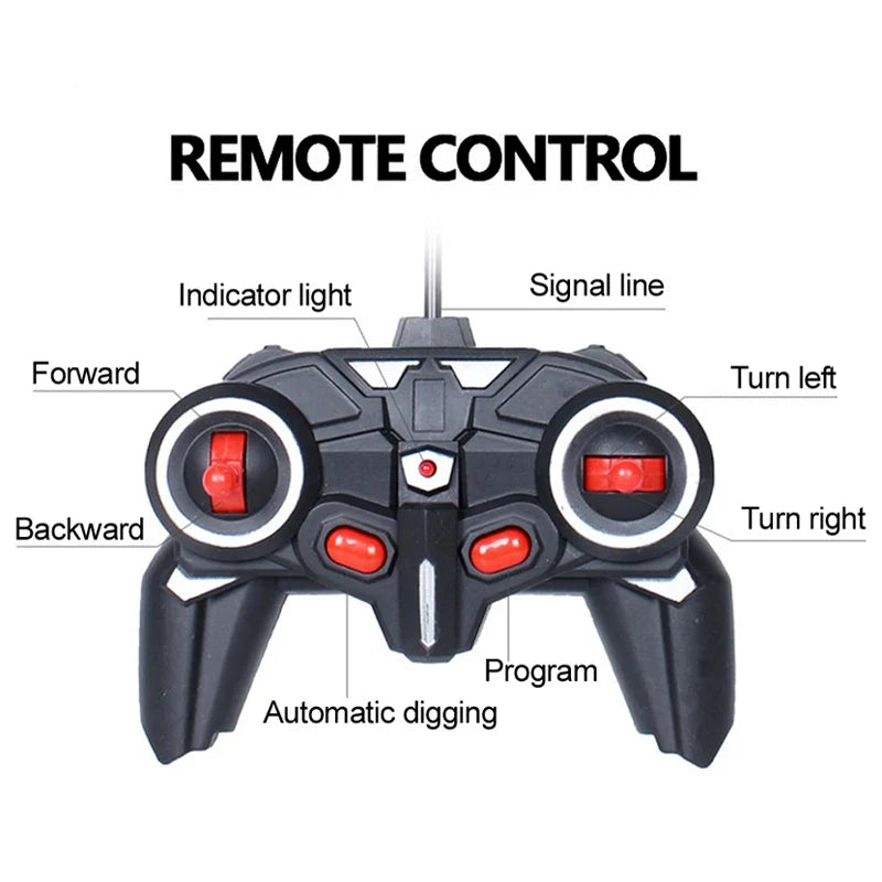 1:24 6 Channel RC Excavator Remote Control Construction Toy