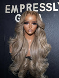 200Density Ash Blonde Balayage Luxury Wigs Raw Human Hair Glueless 13x6 13X4 for Swiss HD for Lace Frontal Wig Body Wave
