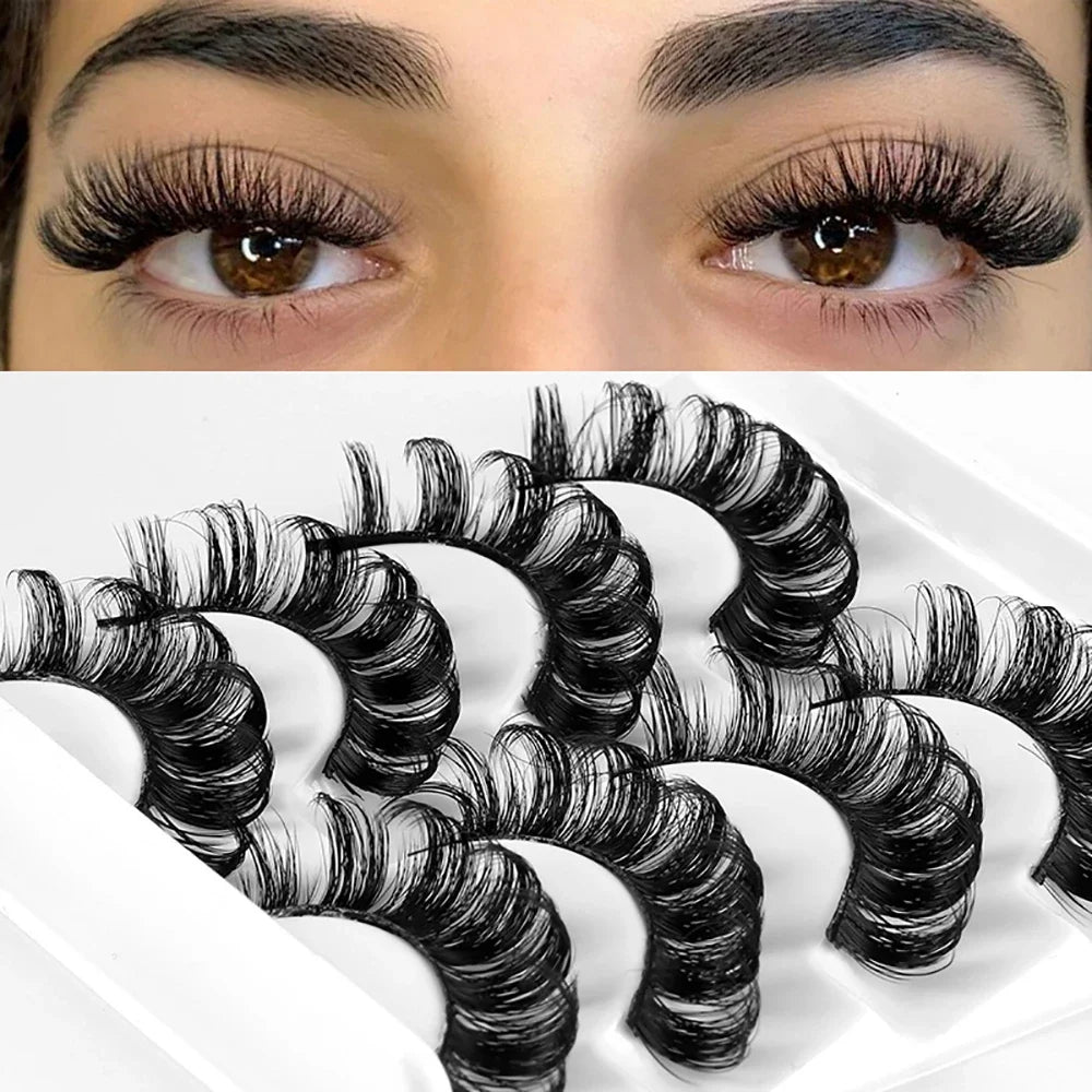 3D Mink Eyelashes Reusable Fluffy Russian Strip Lashes eyelashes extensions