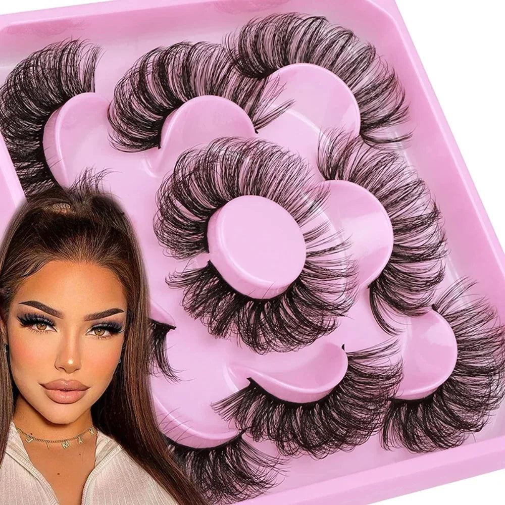 Fluffy Mink Lashes 3D False Eyelashes Russian Volume Eyelashes Fake Eyelash Extension Make Up