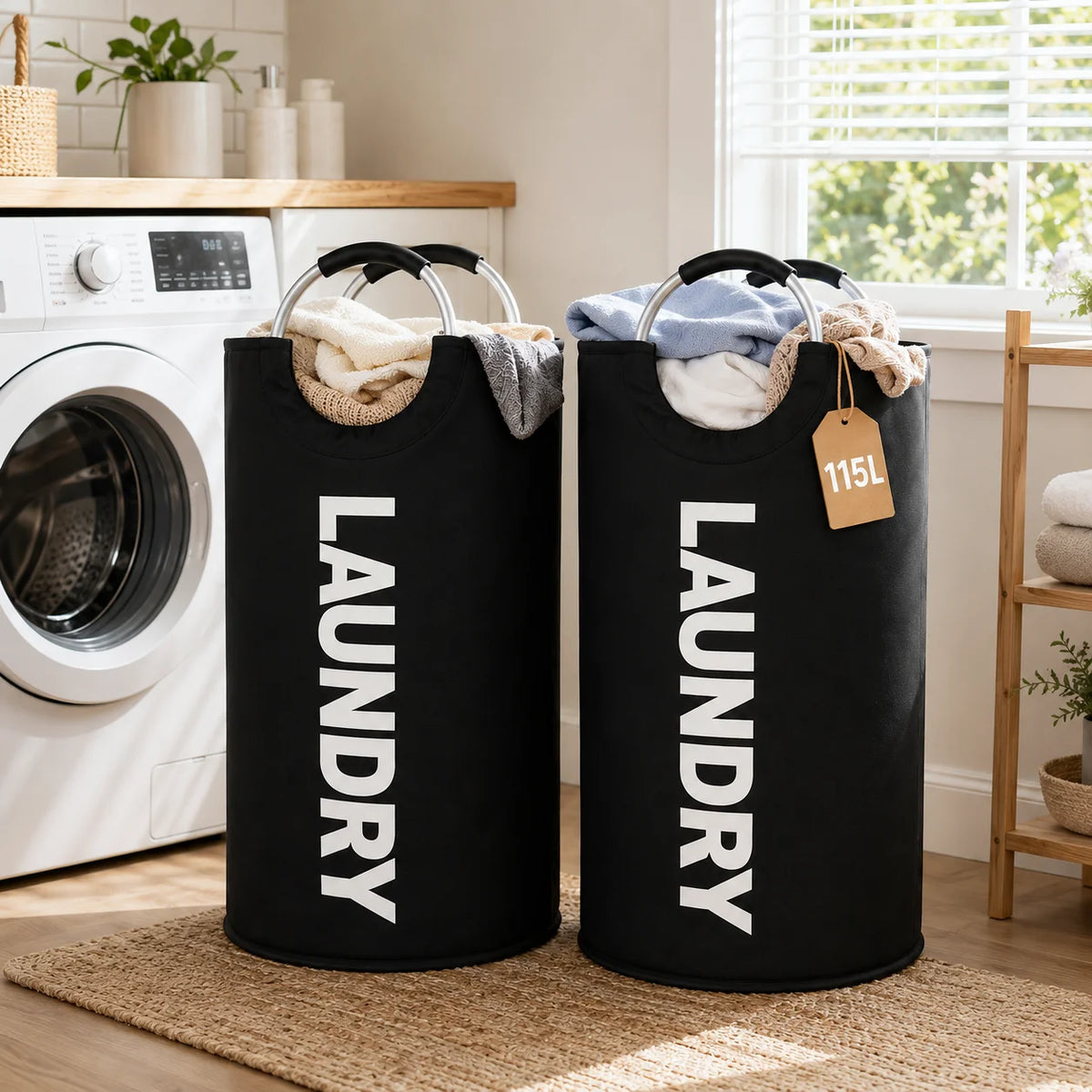 115L Collapsible Laundry Hampers – 2-Pack