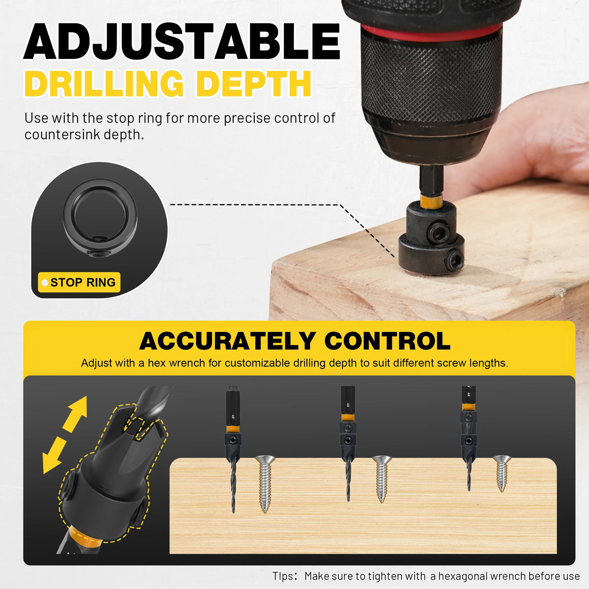 18-Piece Countersink Drill Bit Set for Wood