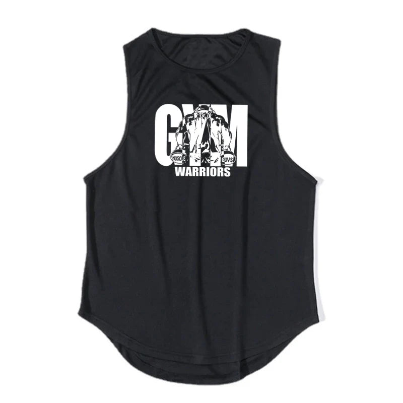 Summer Mesh Quick Dry Gym Fitness Tank Tops Men's Casual Moisture Wicking Bodybuilding Sleeveless Shirt Workout Muscle Vests