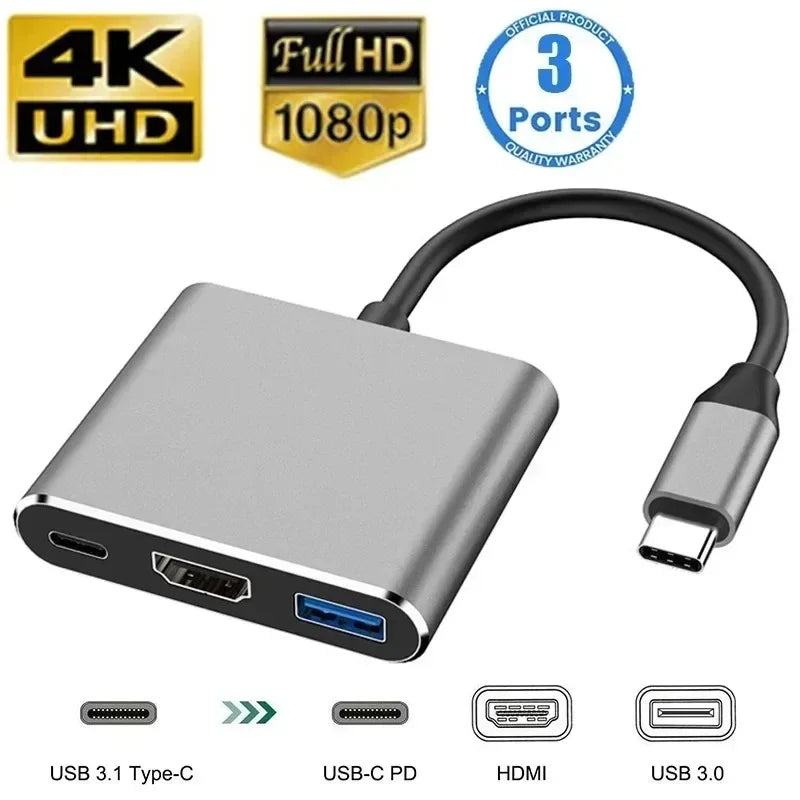 USB C Hub 8 in 1, 4K HDMI Adapter with SD, RJ45 & PD