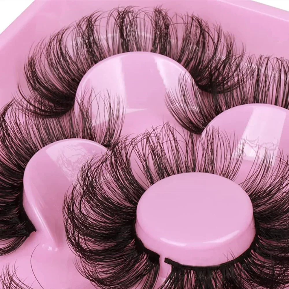 Fluffy Mink Lashes 3D False Eyelashes Russian Volume Eyelashes Fake Eyelash Extension Make Up