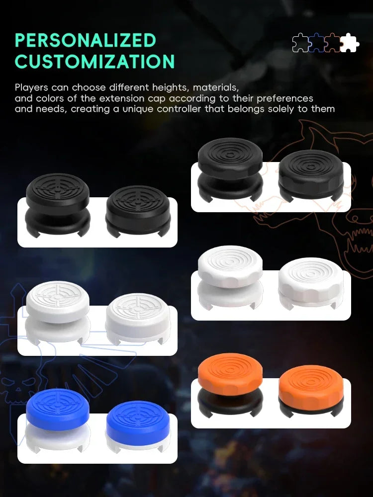 2PCS High-Rise Analog Stick Cap for PS4 PS5 Xbox One | FPS Precision Thumb Grip Joystick Cover