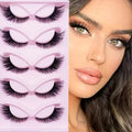 5 Pairs Cat Eye Lashes Wispy Fake | Fluffy Winged Strip Lashes
