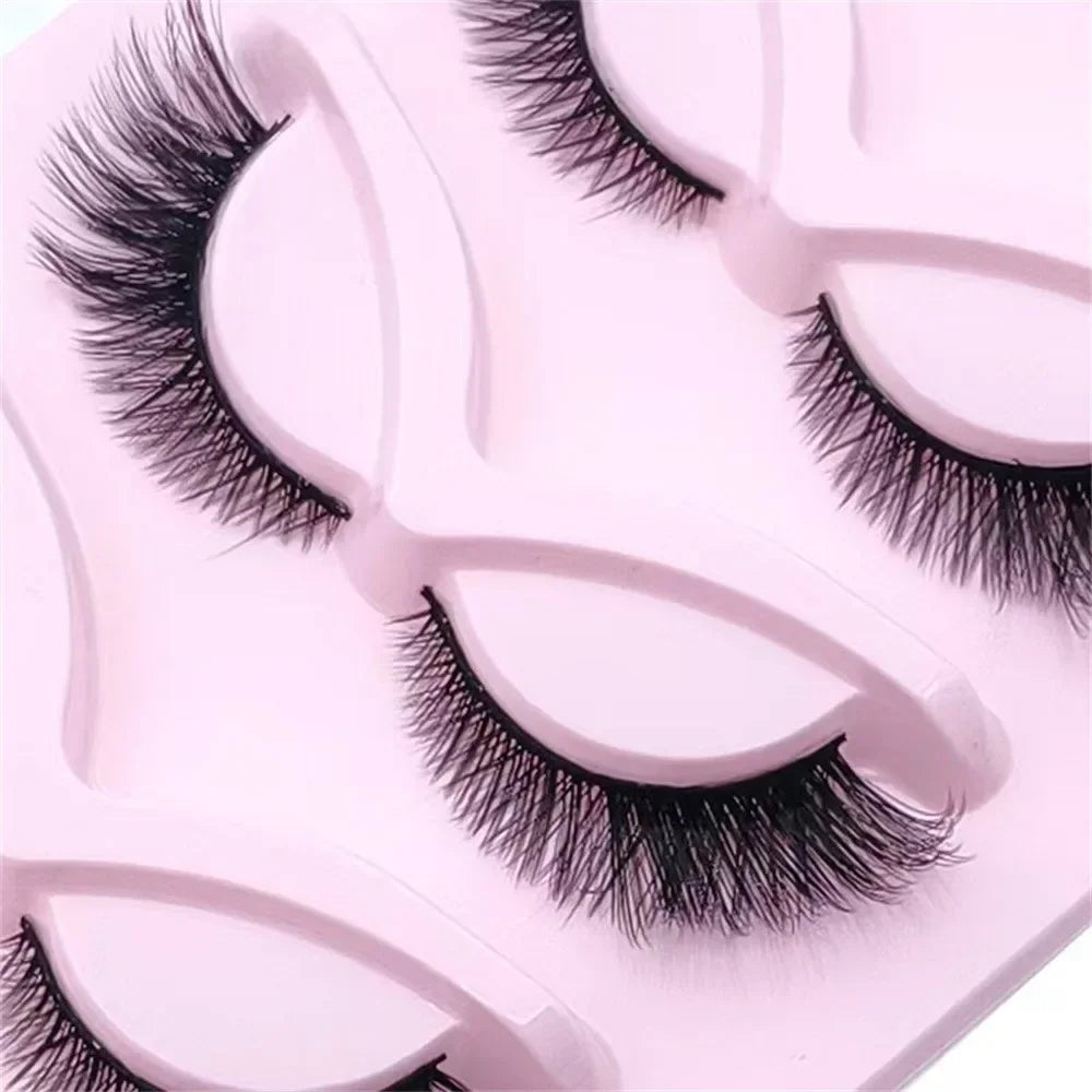 5 Pairs Cat Eye Lashes Wispy Fake | Fluffy Winged Strip Lashes