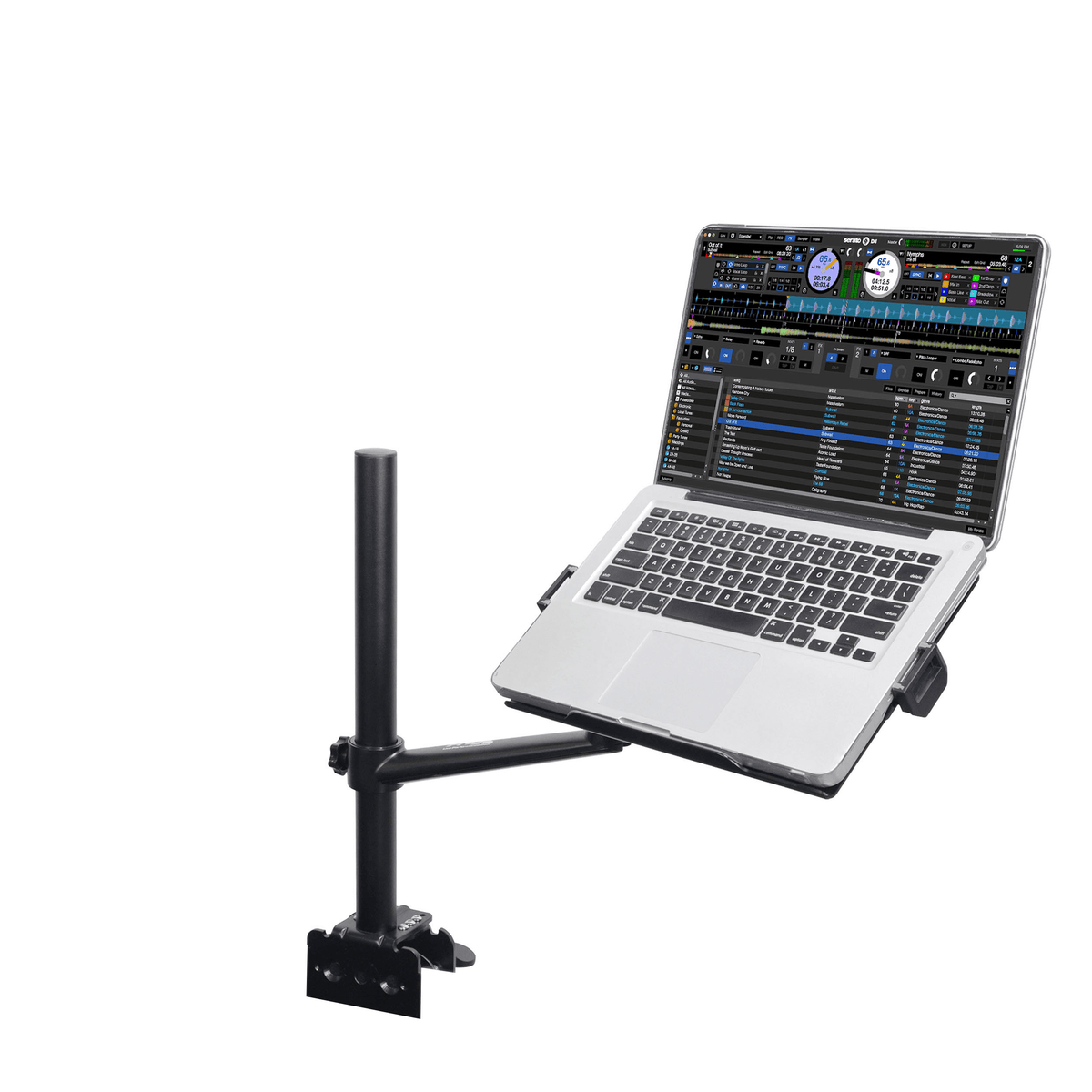 ProX X-FLEXARMBLK - Black Adjustable Arm Mount Mount Stand For 12-17" Laptop,VESA 75X75 and 100X100 fit 17-32" Monitor, For DJ Flight Case/Table