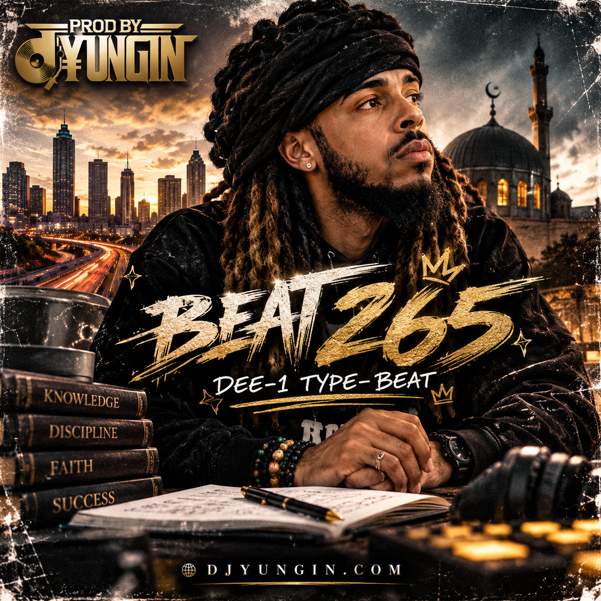 Beat 265 Dee-1 type beat cover art with Prod By Yungin logo and DJYUNGIN.COM