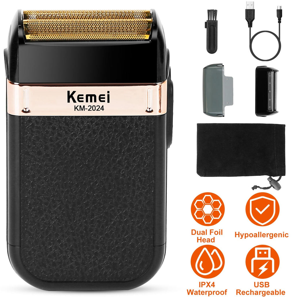 Men Electric Razor Shaver Rechargeable Cordless Beard Trimmer Dry Wet Grooming Kit Hair Clipper