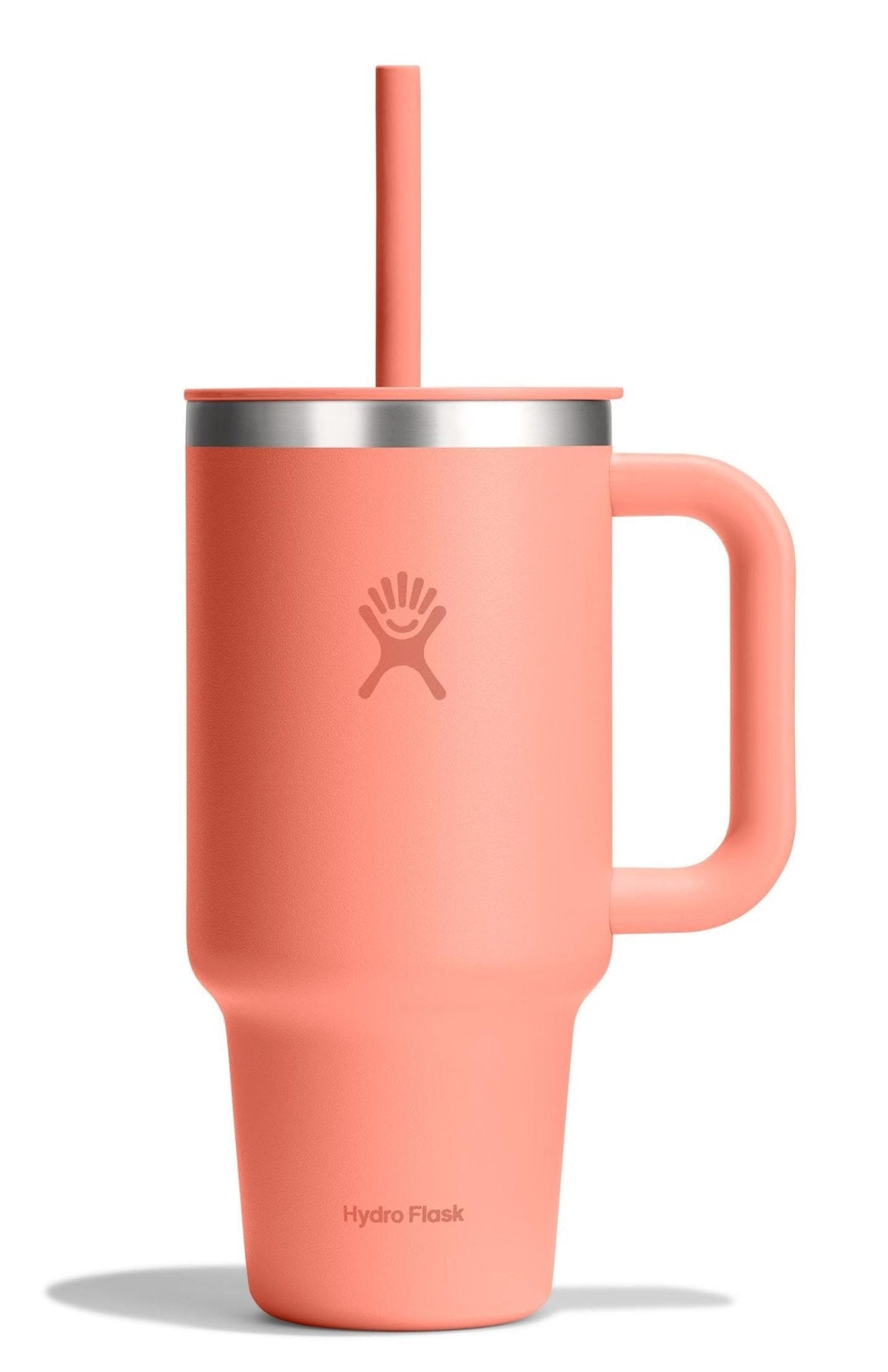 Hydro Flask 40 Oz Travel Tumbler with Handle, Lid and Straw - Insulated Stainless Steel in Sugarplum