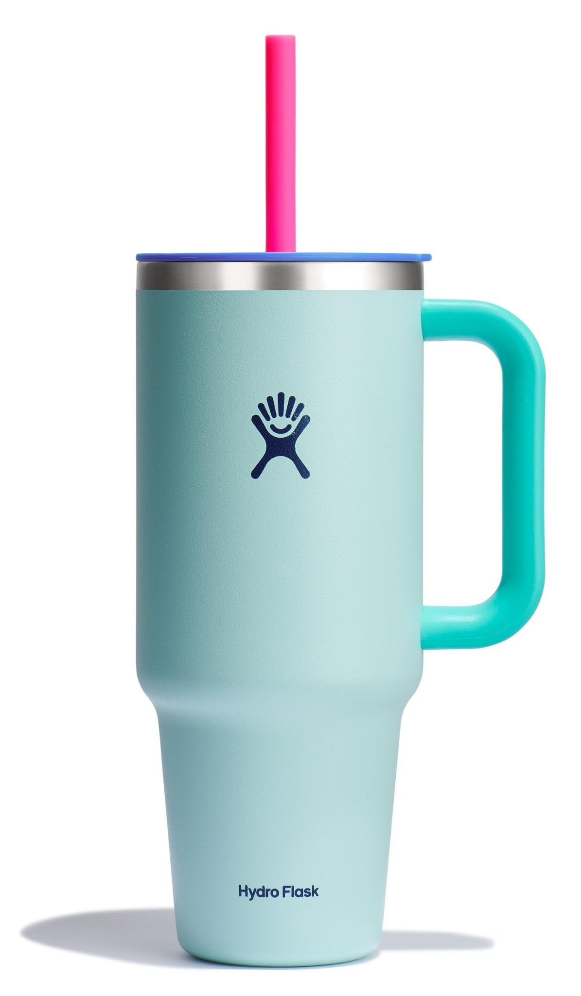 Hydro Flask 40 Oz Travel Tumbler with Handle, Lid and Straw - Insulated Stainless Steel in Sugarplum