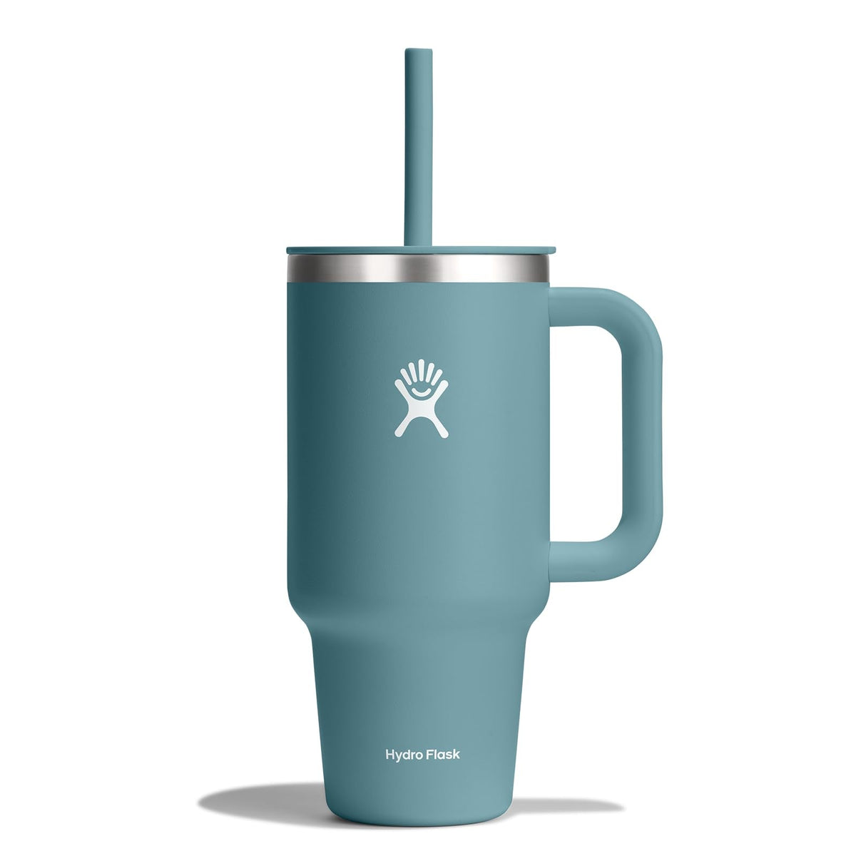 Hydro Flask 40 Oz Travel Tumbler with Handle, Lid and Straw - Insulated Stainless Steel in Sugarplum