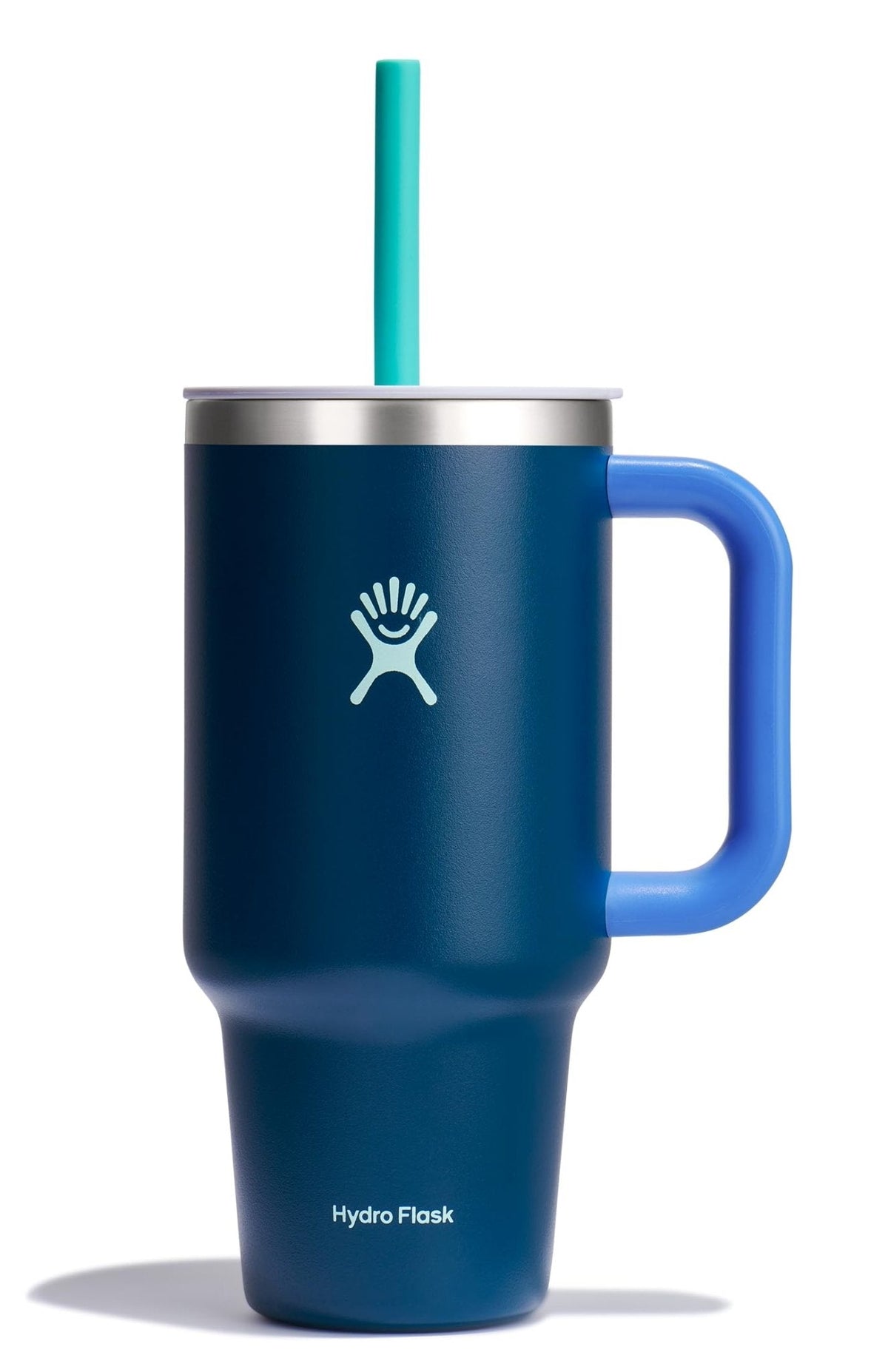 Hydro Flask 40 Oz Travel Tumbler with Handle, Lid and Straw - Insulated Stainless Steel in Sugarplum