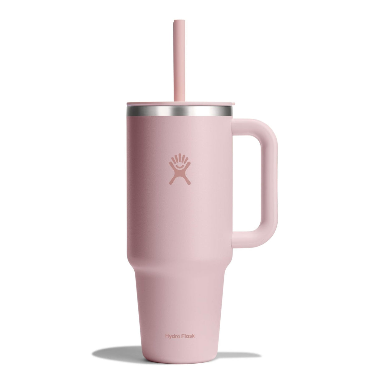 Hydro Flask 40 Oz Travel Tumbler with Handle, Lid and Straw - Insulated Stainless Steel in Sugarplum