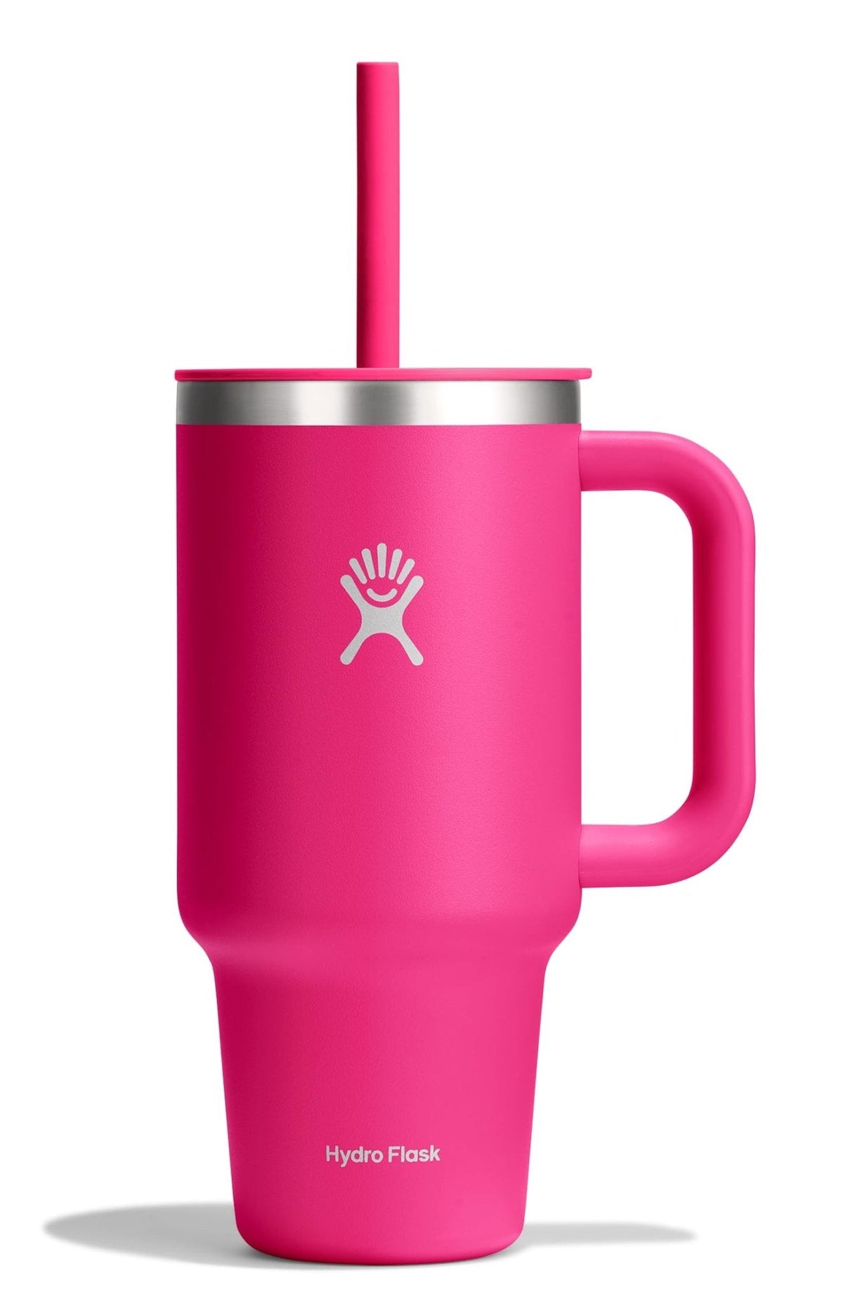 Hydro Flask 40 Oz Travel Tumbler with Handle, Lid and Straw - Insulated Stainless Steel in Sugarplum