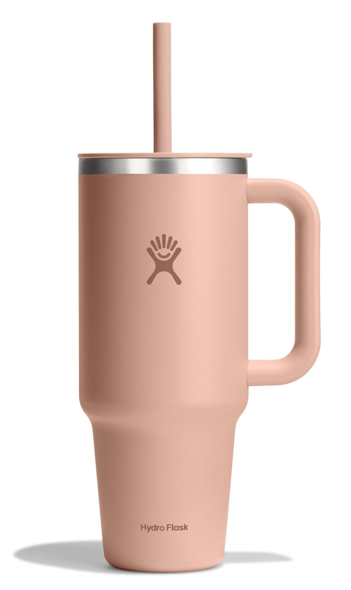 Hydro Flask 40 Oz Travel Tumbler with Handle, Lid and Straw - Insulated Stainless Steel in Sugarplum