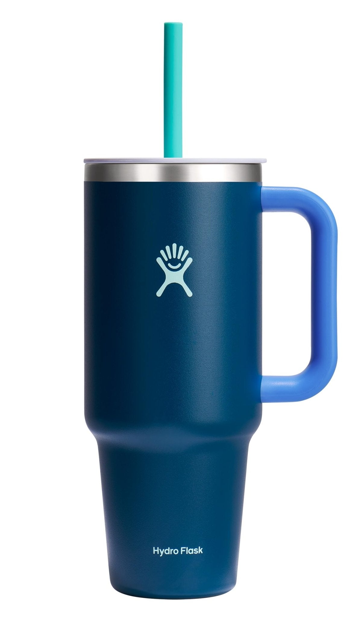 Hydro Flask 40 Oz Travel Tumbler with Handle, Lid and Straw - Insulated Stainless Steel in Sugarplum