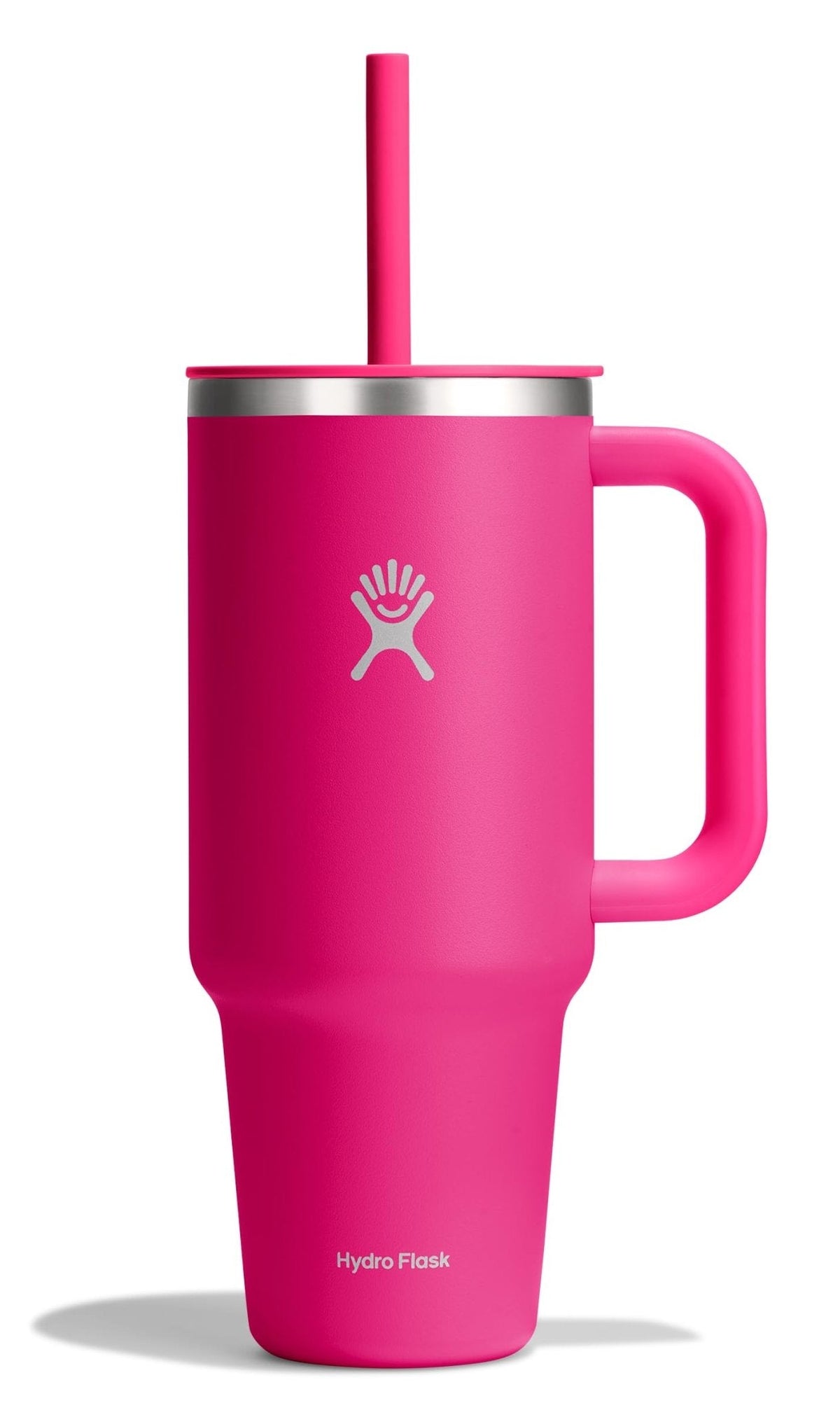Hydro Flask 40 Oz Travel Tumbler with Handle, Lid and Straw - Insulated Stainless Steel in Sugarplum