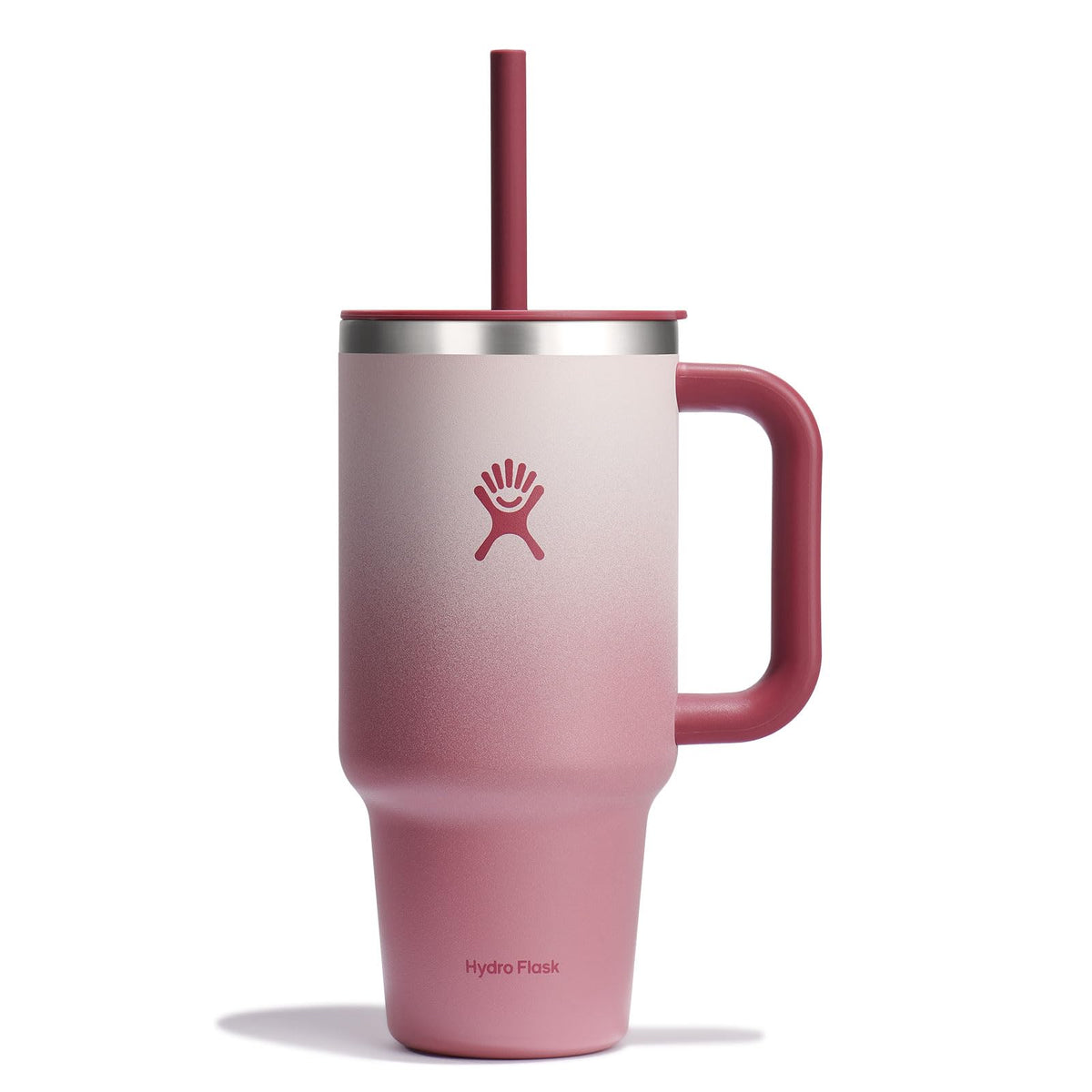 Hydro Flask 40 Oz Travel Tumbler with Handle, Lid and Straw - Insulated Stainless Steel in Sugarplum