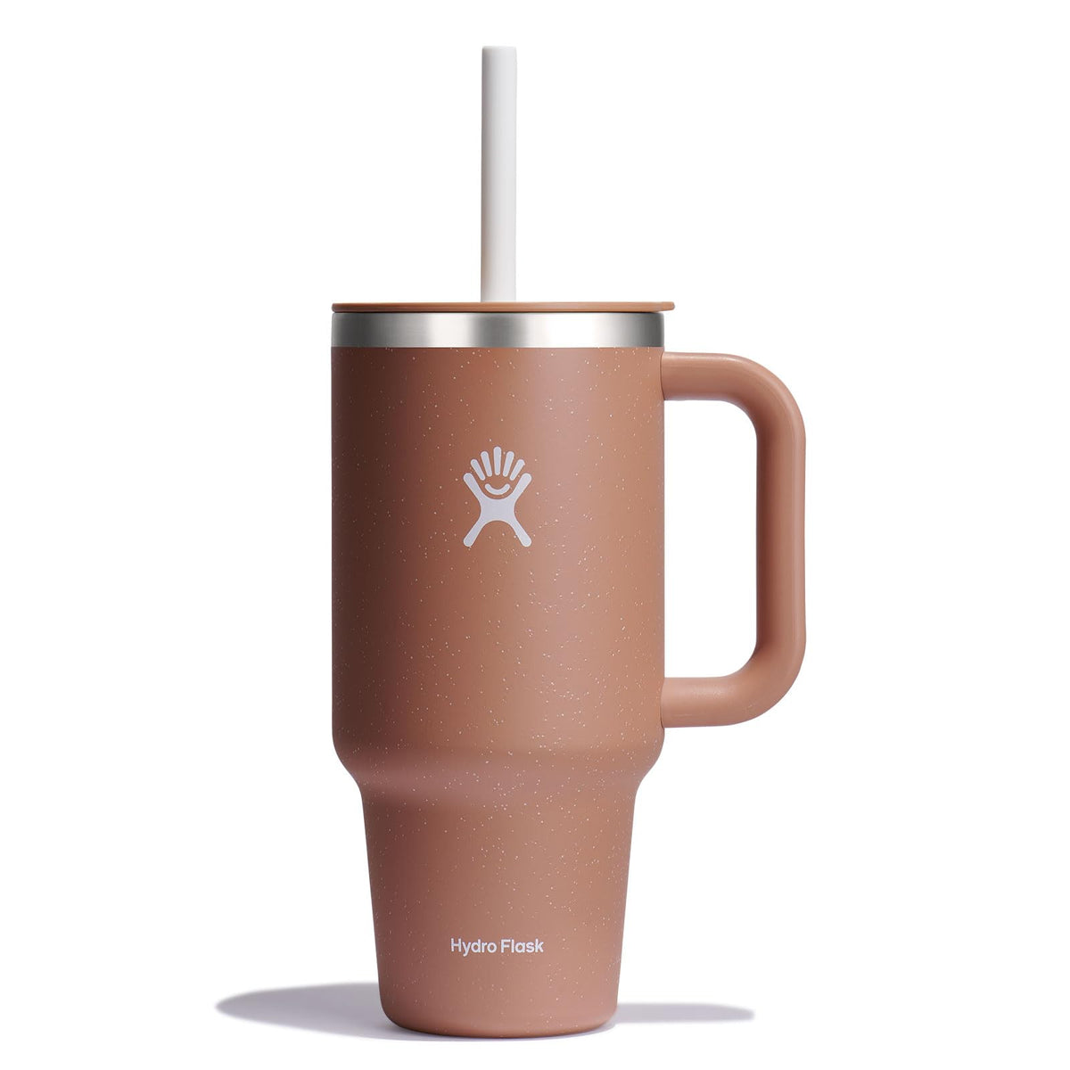 Hydro Flask 40 Oz Travel Tumbler with Handle, Lid and Straw - Insulated Stainless Steel in Sugarplum