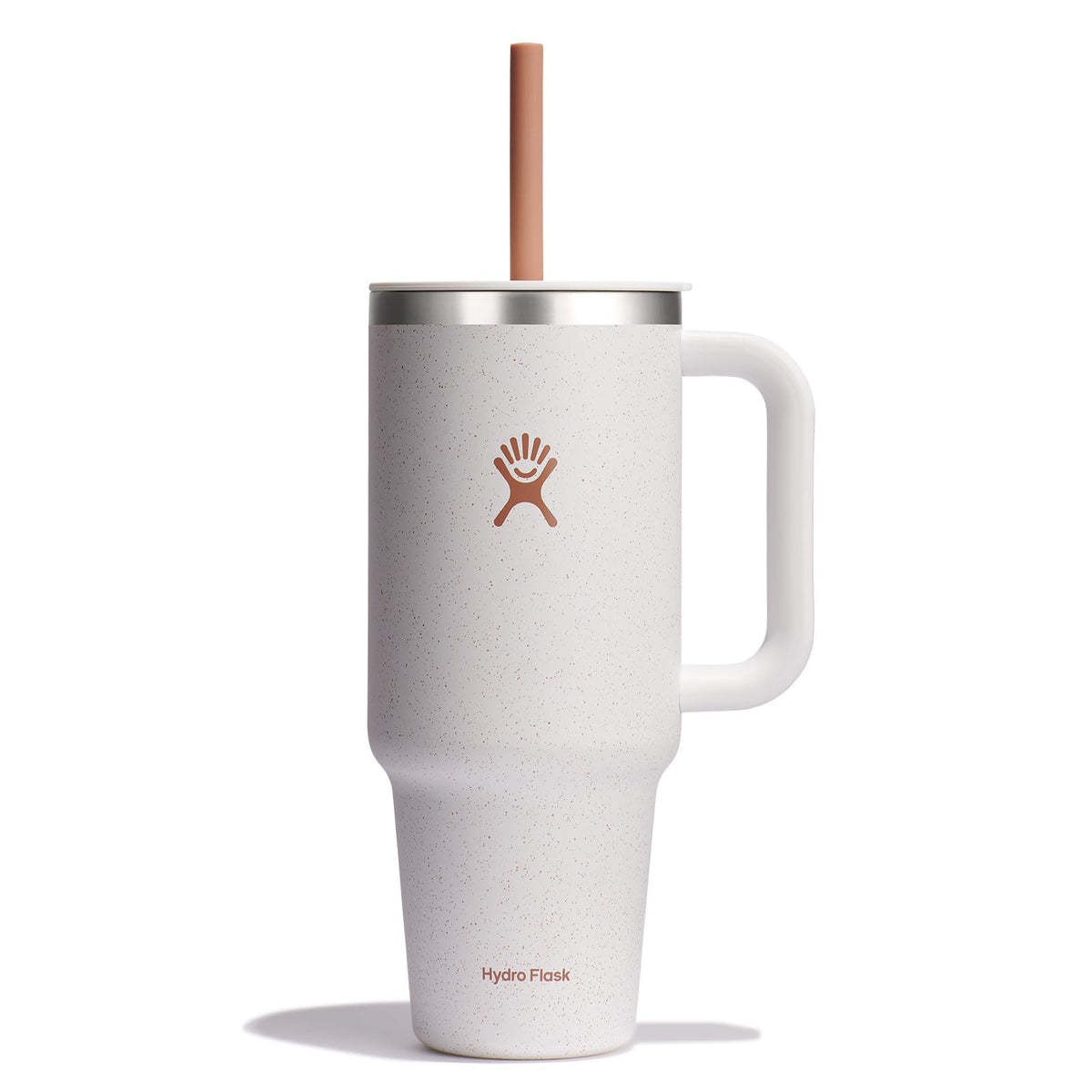 Hydro Flask 40 Oz Travel Tumbler with Handle, Lid and Straw - Insulated Stainless Steel in Sugarplum