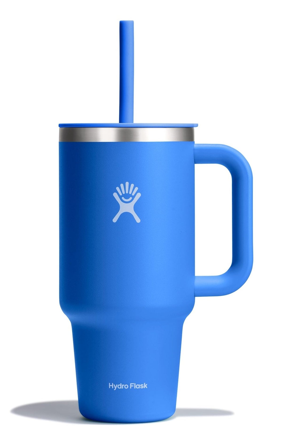 Hydro Flask 40 Oz Travel Tumbler with Handle, Lid and Straw - Insulated Stainless Steel in Sugarplum