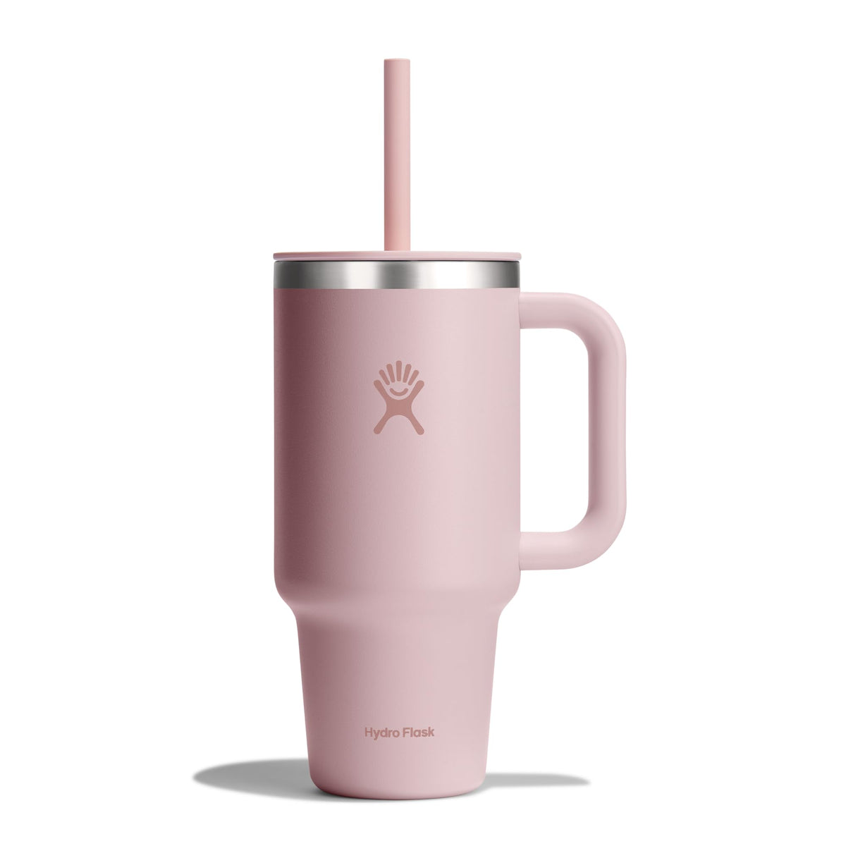 Hydro Flask 40 Oz Travel Tumbler with Handle, Lid and Straw - Insulated Stainless Steel in Sugarplum