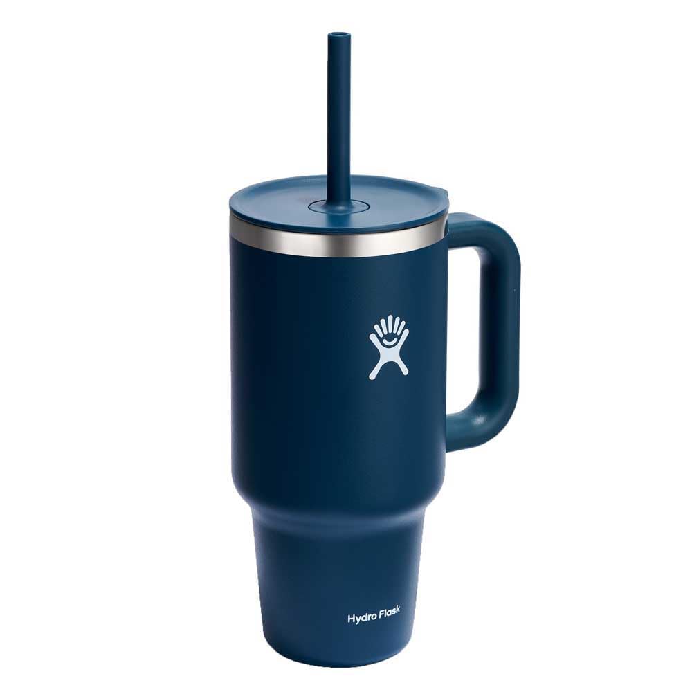 Hydro Flask 40 Oz Travel Tumbler with Handle, Lid and Straw - Insulated Stainless Steel in Sugarplum