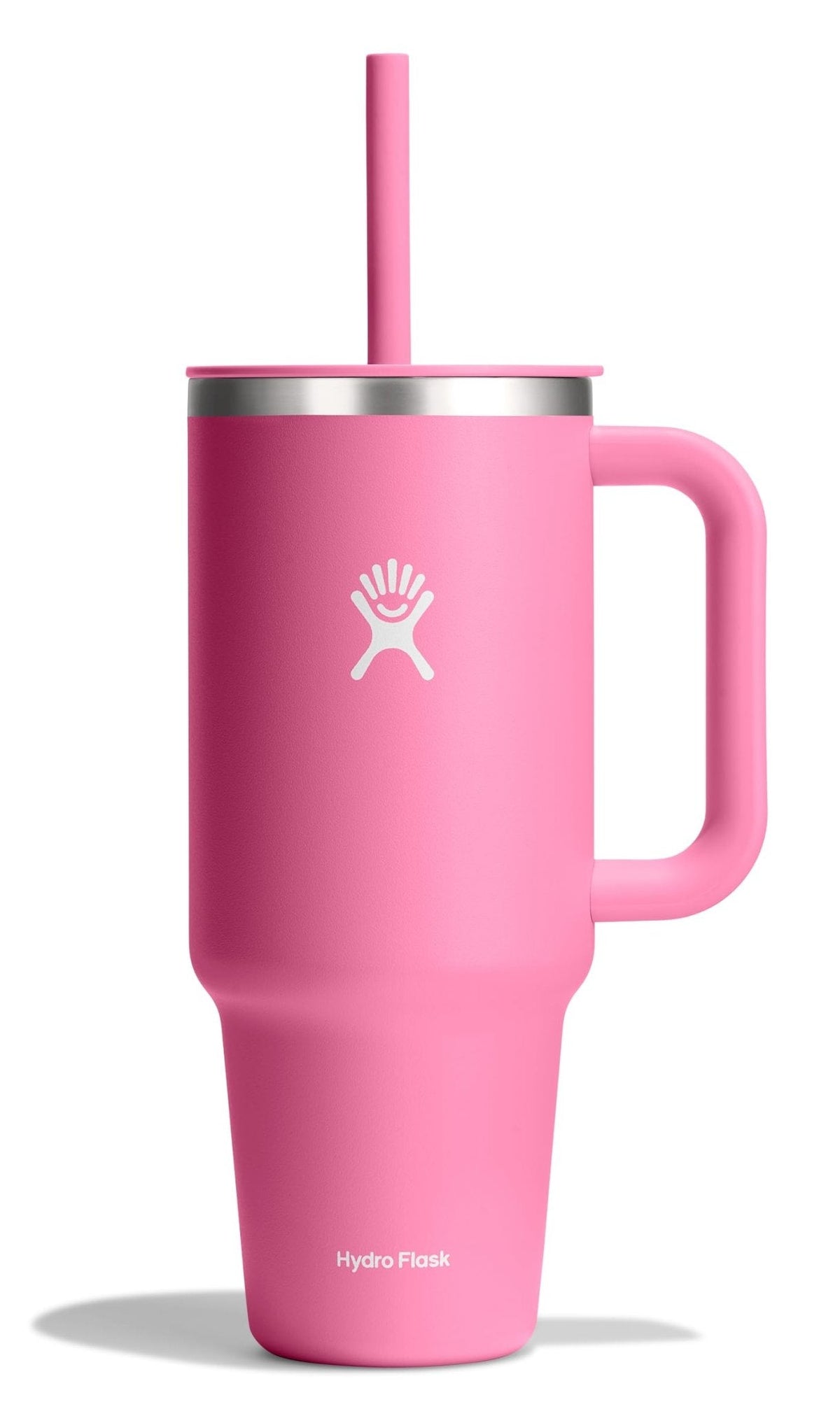 Hydro Flask 40 Oz Travel Tumbler with Handle, Lid and Straw - Insulated Stainless Steel in Sugarplum