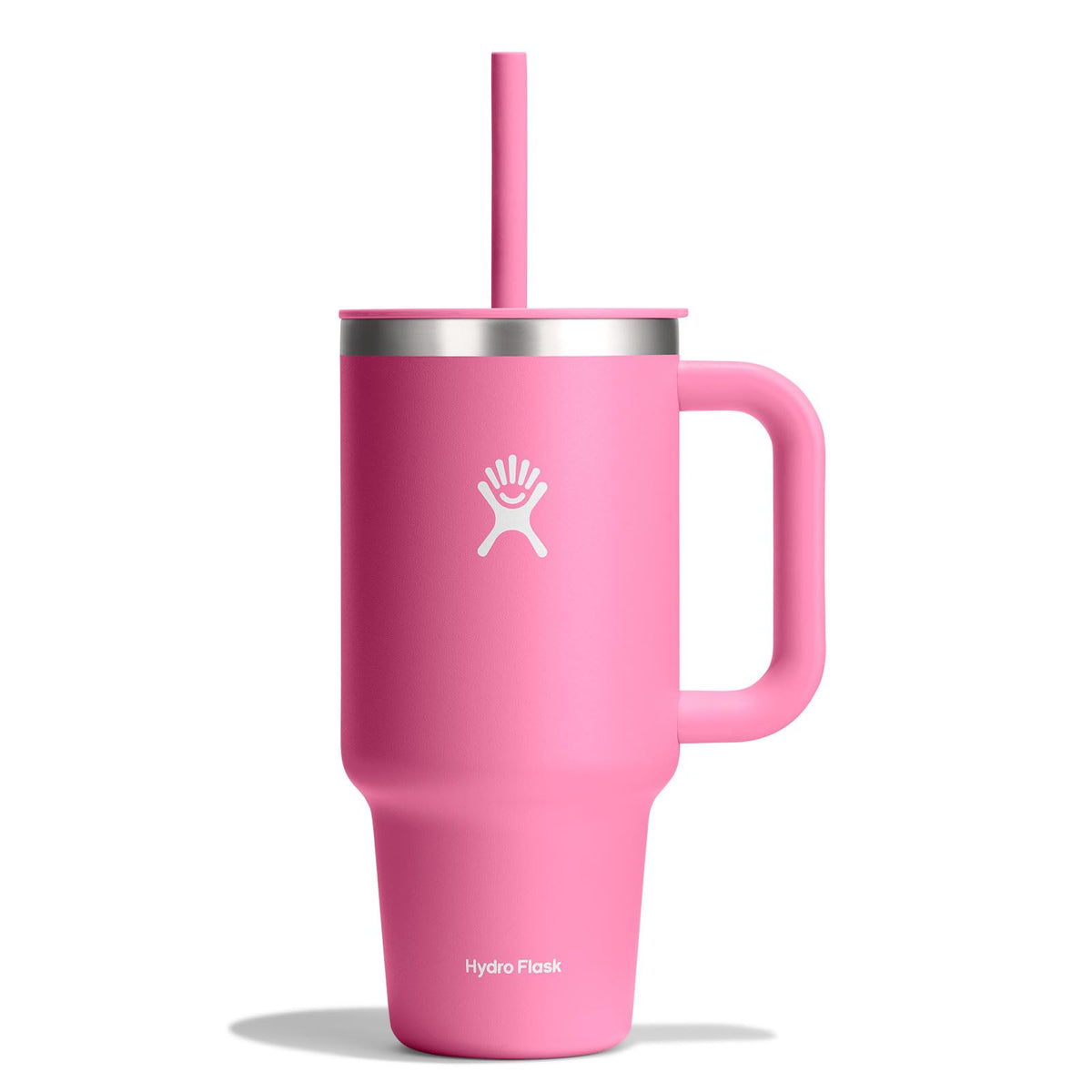 Hydro Flask 40 Oz Travel Tumbler with Handle, Lid and Straw - Insulated Stainless Steel in Sugarplum
