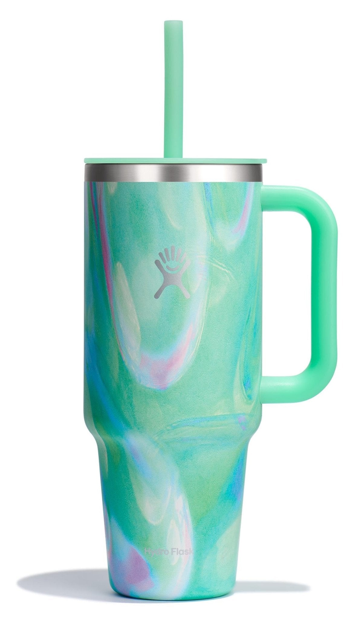 Hydro Flask 40 Oz Travel Tumbler with Handle, Lid and Straw - Insulated Stainless Steel in Sugarplum