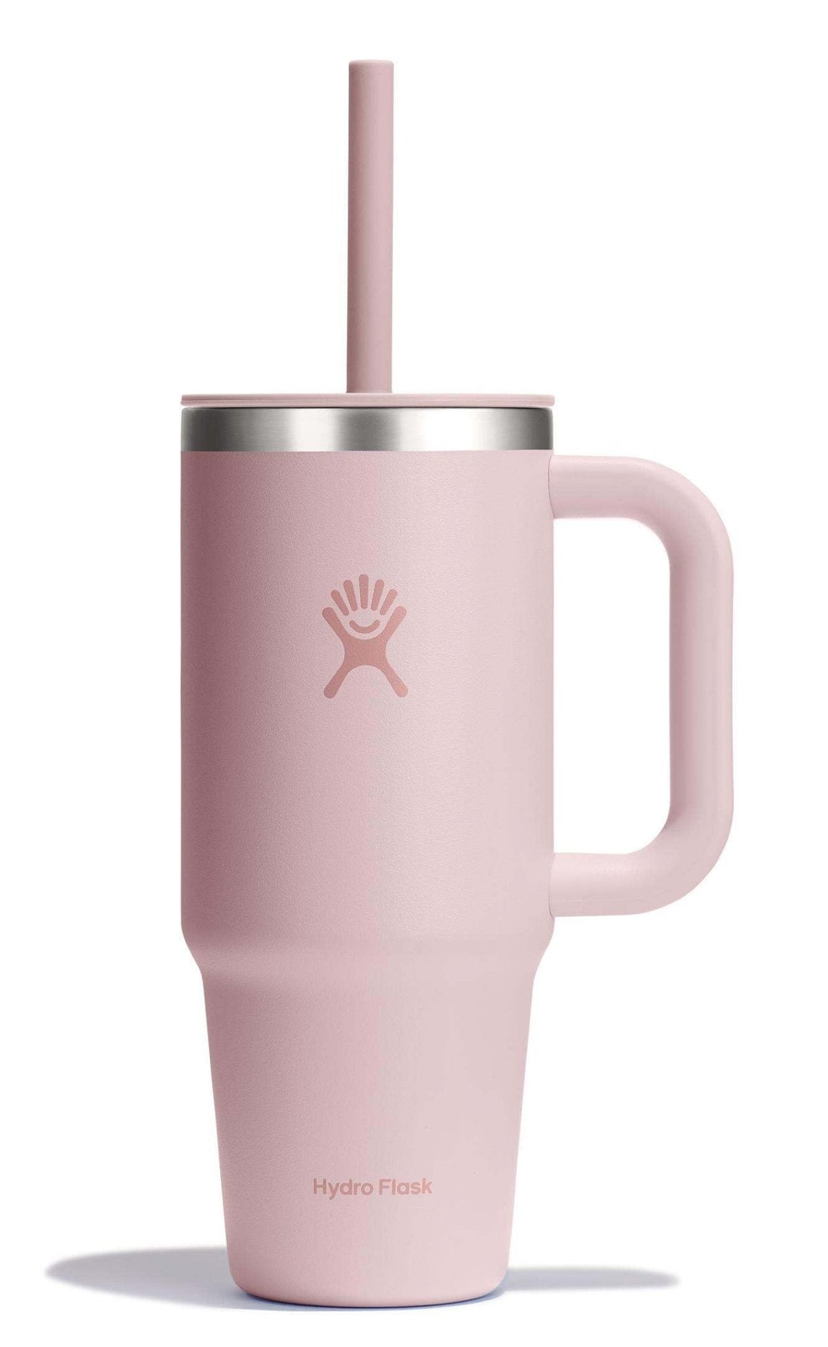 Hydro Flask 40 Oz Travel Tumbler with Handle, Lid and Straw - Insulated Stainless Steel in Sugarplum