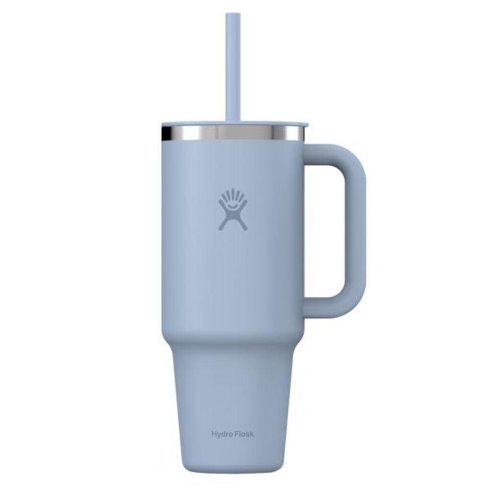 Hydro Flask 40 Oz Travel Tumbler with Handle, Lid and Straw - Insulated Stainless Steel in Sugarplum