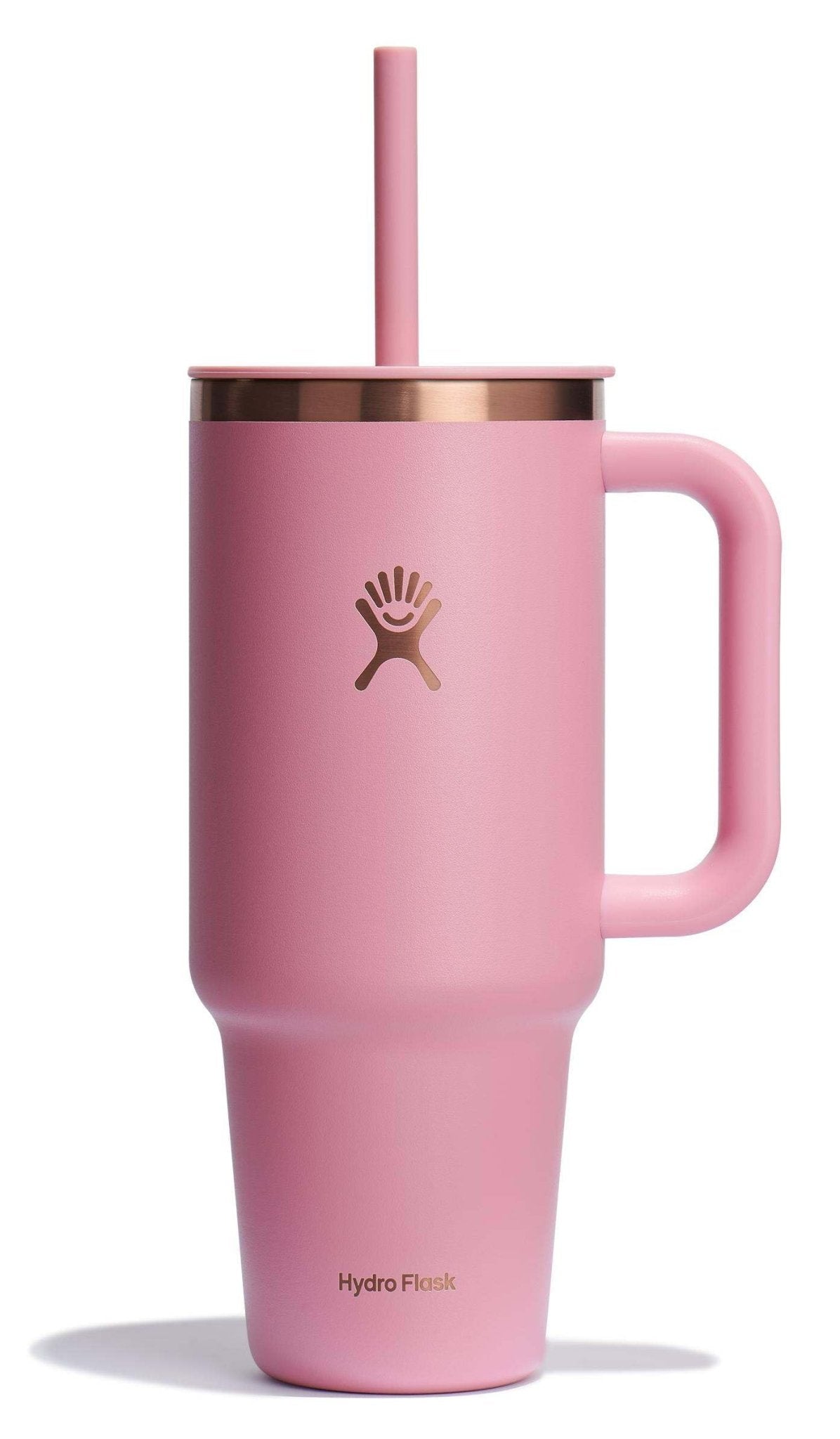 Hydro Flask 40 Oz Travel Tumbler with Handle, Lid and Straw - Insulated Stainless Steel in Sugarplum