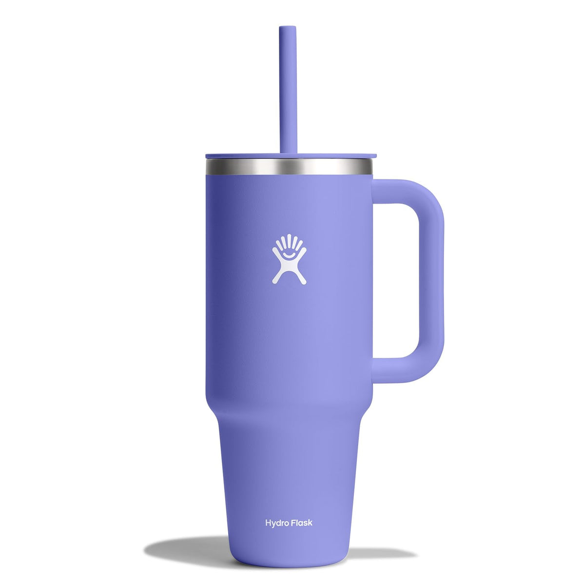 Hydro Flask 40 Oz Travel Tumbler with Handle, Lid and Straw - Insulated Stainless Steel in Sugarplum