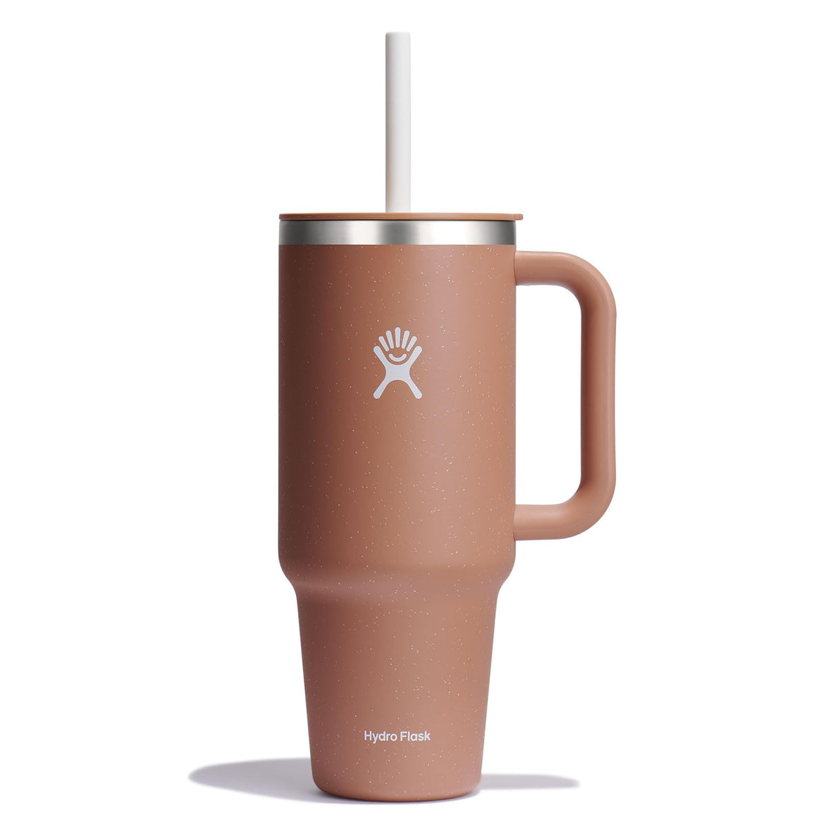 Hydro Flask 40 Oz Travel Tumbler with Handle, Lid and Straw - Insulated Stainless Steel in Sugarplum